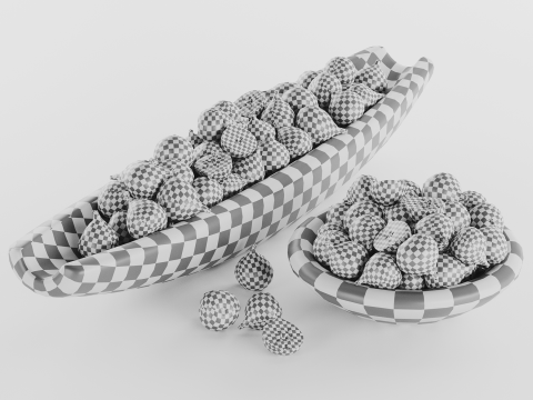 Low Bowl Centerpiece with Figs 3D Model