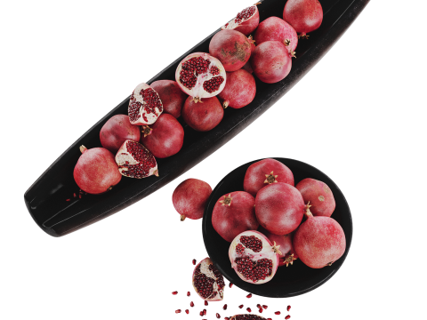 Low Bowl Centerpiece with Pomegranates 3D 模型