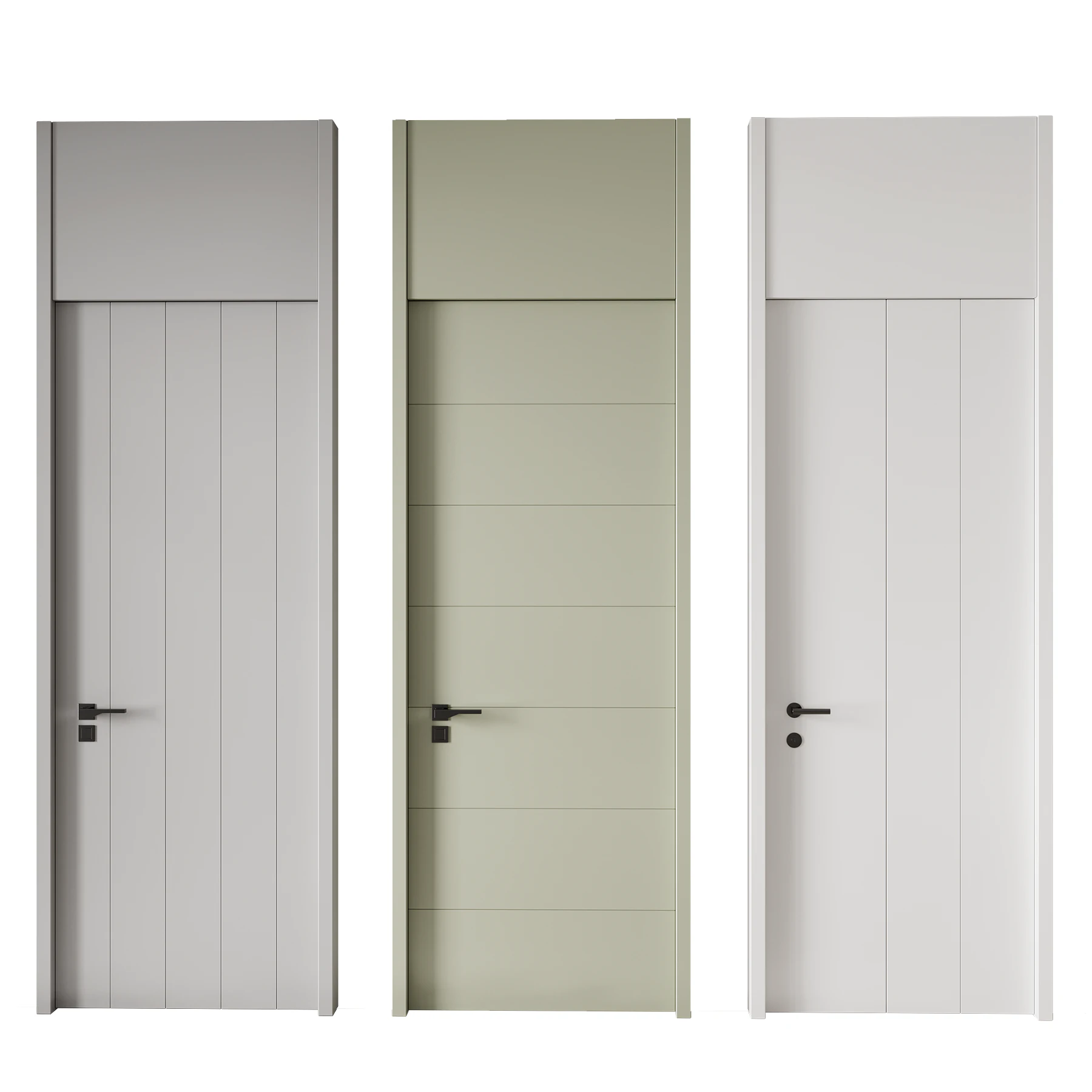 Door set 25 3D Model .c4d .max .obj .3ds .fbx .stl .blend