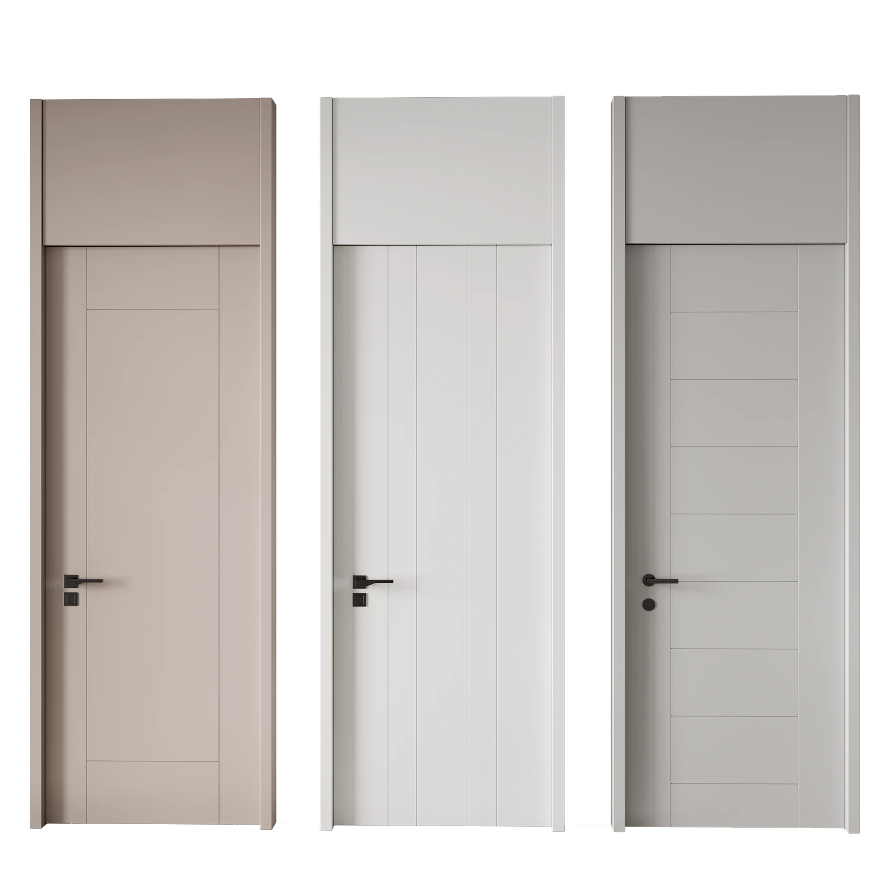 Door set 27 3D Model .c4d .max .obj .3ds .fbx .stl .blend 