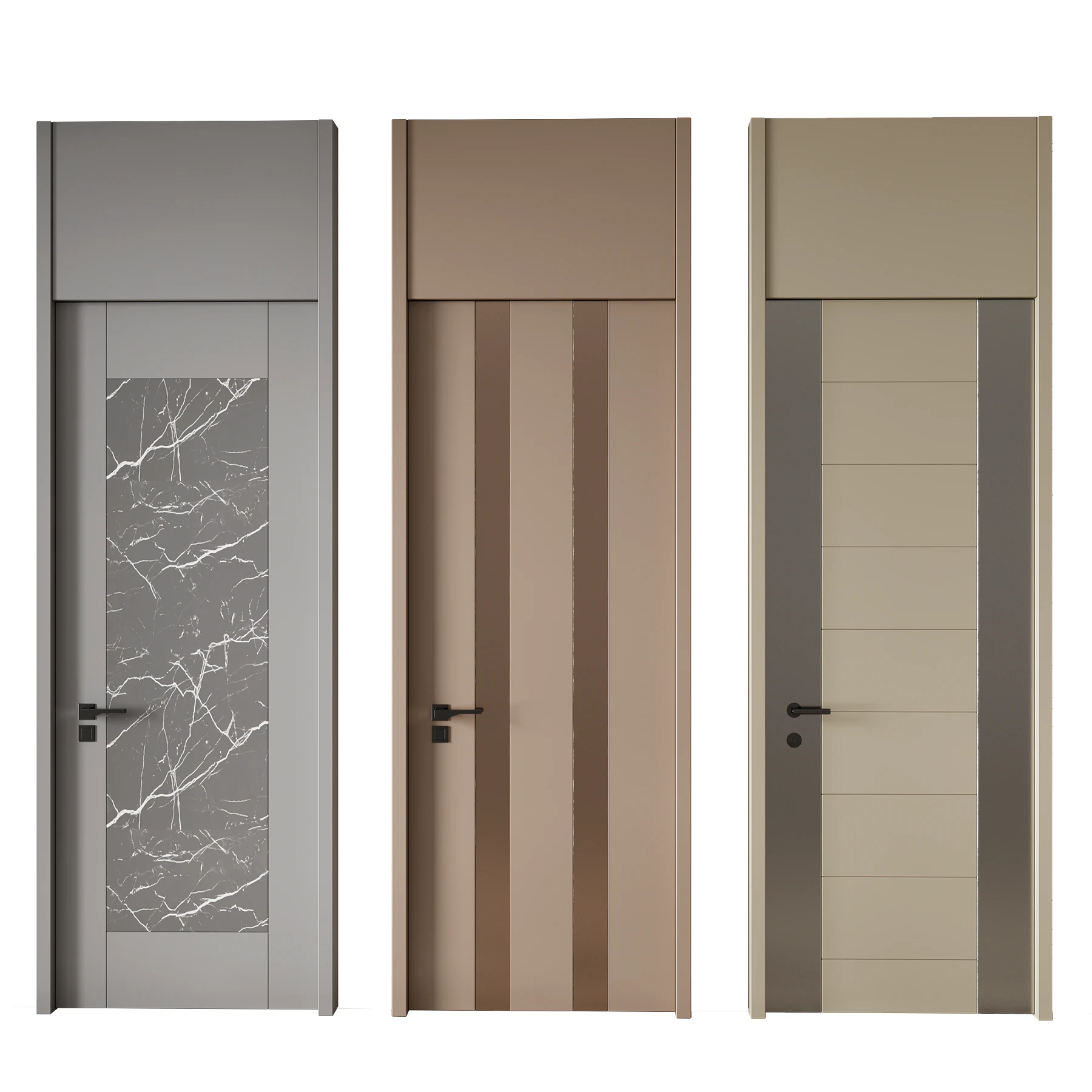 Door set 28 3D Model .c4d .max .obj .3ds .fbx .stl .blend 