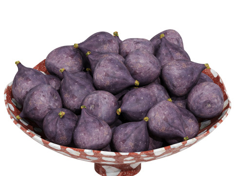 Terrazzo Fruit Bowl with Figs 3D Model