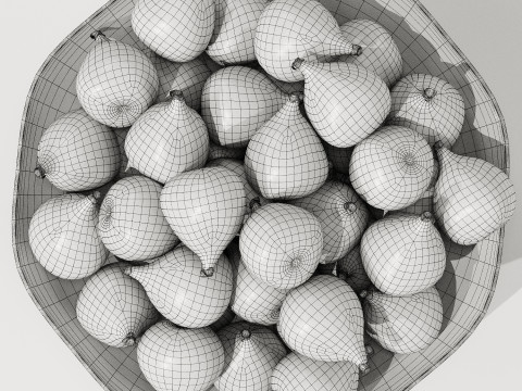 Terrazzo Fruit Bowl with Figs 3D Model