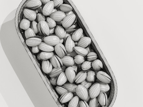 Terrazzo Fruit Bowl with Pistachios 3D Model