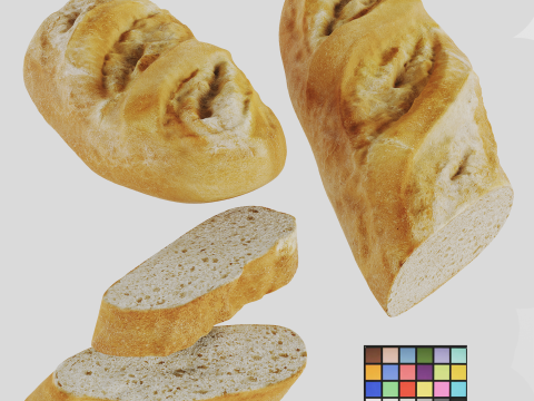 Bread 3D Model