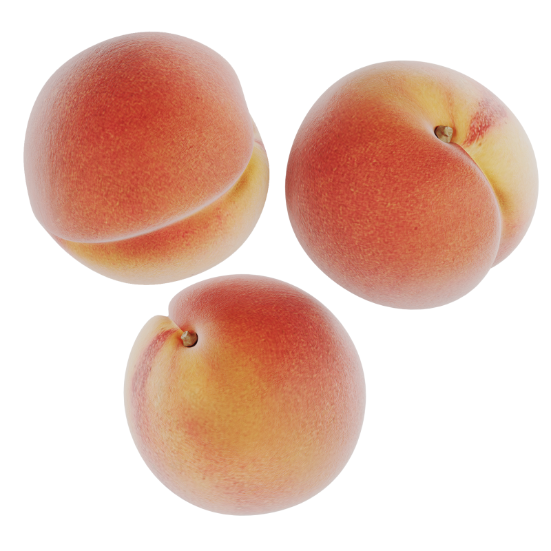 Peache 3D Модель .c4d .max .obj .3ds .fbx .stl .blend 