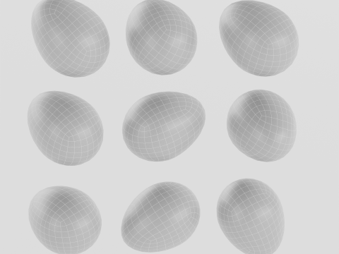 Qauil eggs Model 3D