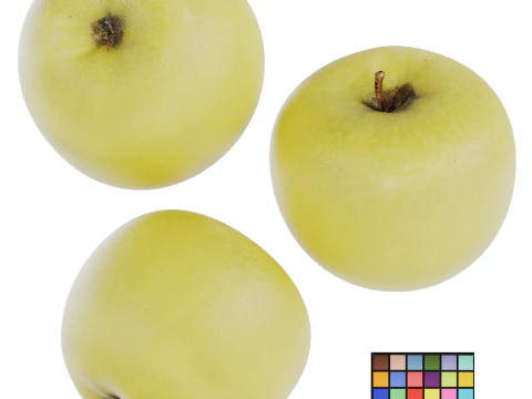 Yellow Apple 3D Model