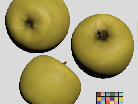 Yellow Apple 3D Model