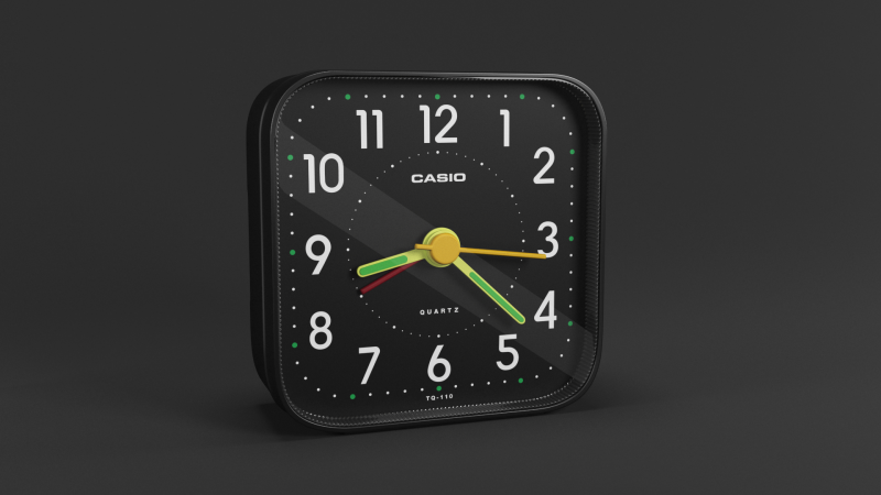 Alarm Casio Clock Modello 3D .c4d .max .obj .3ds .fbx .stl .blend