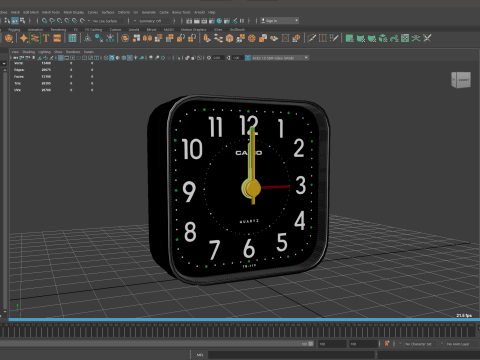 Alarm Casio Clock Modello 3D