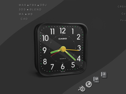 闹钟卡西欧时钟 3D 模型