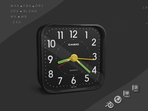 Будильник Casio 3D Модель