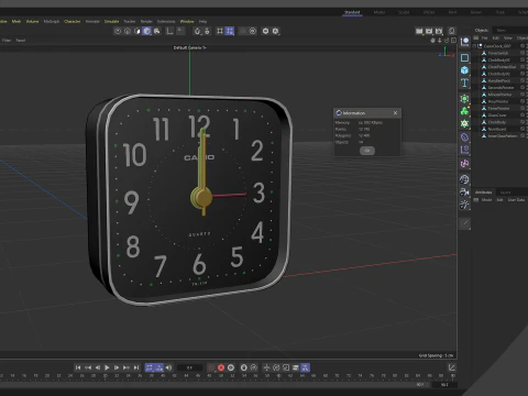 Alarm Casio Clock 3D Model