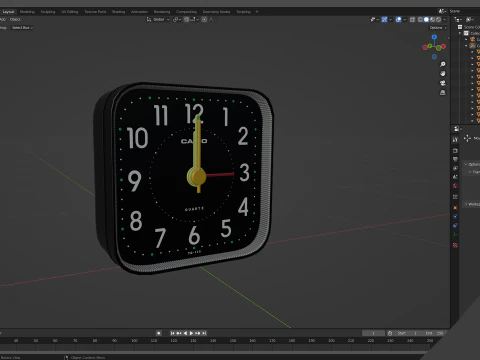 Alarm Casio Clock 3D Model