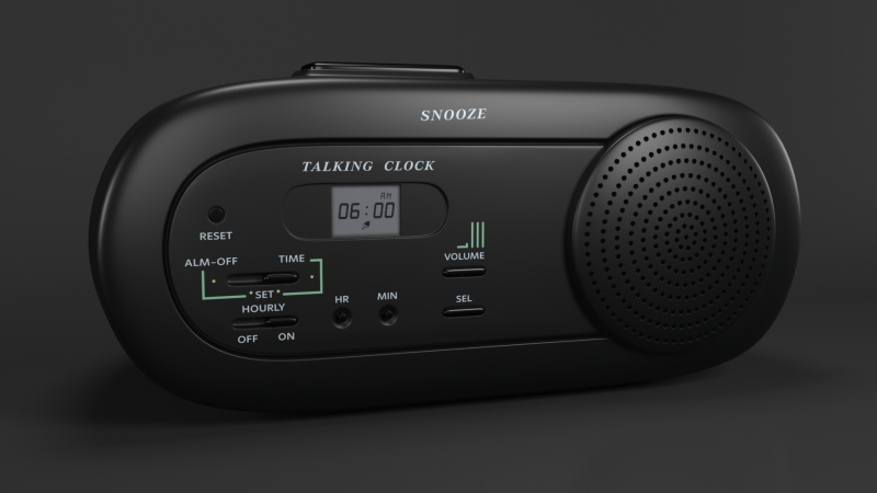 Alarm Talking Digital Clock Modèle 3D .c4d .max .obj .3ds .fbx .stl .blend