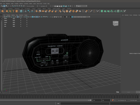 Alarm Talking Digital Clock Modèle 3D