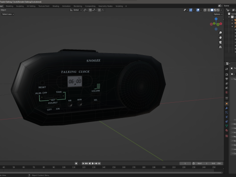 Alarm Talking Digital Clock Modèle 3D