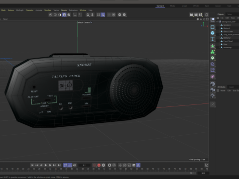 Alarm Talking Digital Clock Modèle 3D
