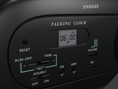 Alarm Talking Digital Clock 3D Model