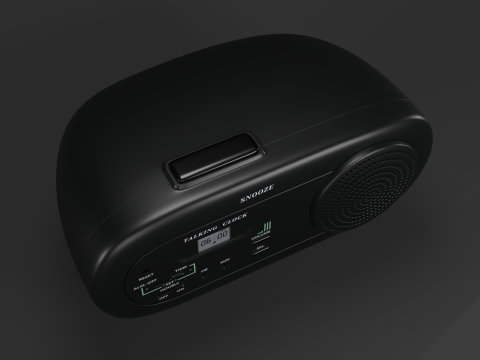 Alarm Talking Digital Clock 3D Model