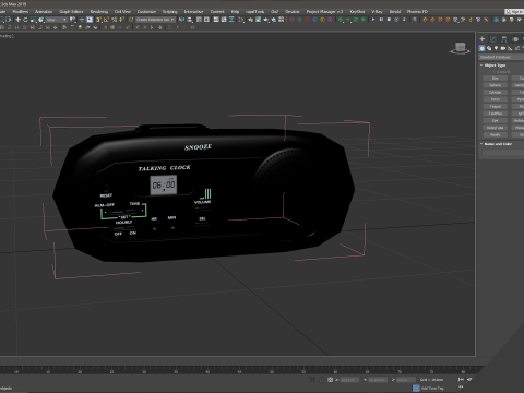 Alarm Talking Digital Clock 3D Model