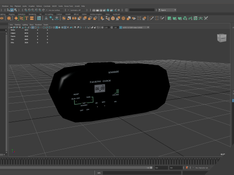 Alarm Talking Digital Clock 3D Model