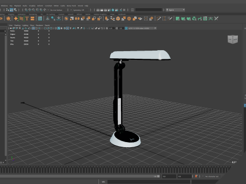 Office Table Lamp 3D Model