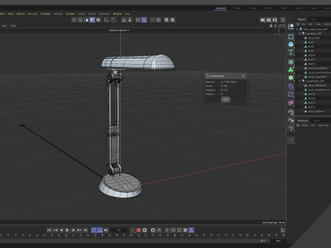 Office Table Lamp 3D Model