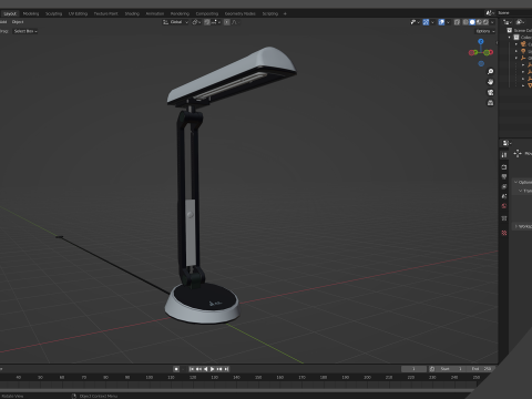 Office Table Lamp 3D Model