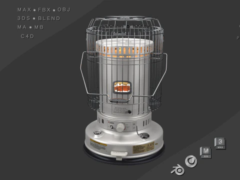 Calentador de queroseno WKH23 Blanco Modelo 3D