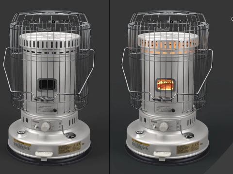 Kerosene Heater WKH23 White 3D Model