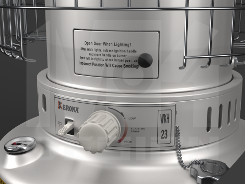 Керосиновий обігрівач WKH23 Білий 3D Модель