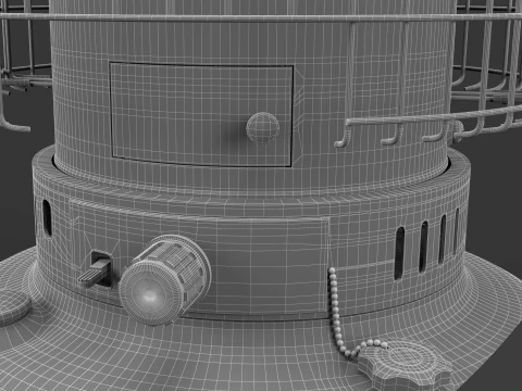 Kerosene Heater WKH23 White 3D Model
