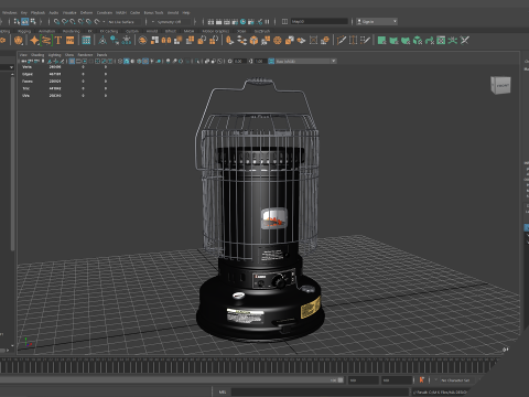 Aquecedor a Querosene WKH23 Preto Modelo 3D