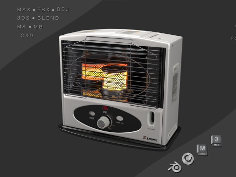 Керосиновий обігрівач WKH110 Білий 3D Модель