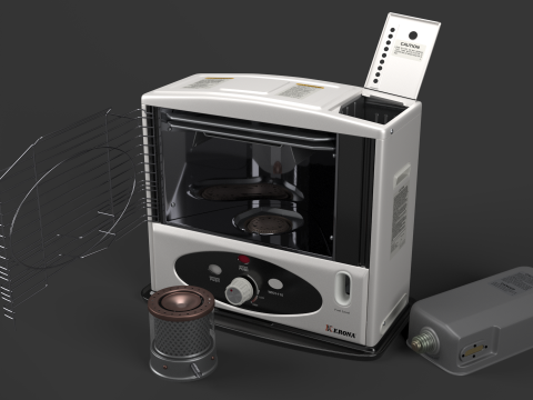 Aquecedor a Querosene WKH110 Branco Modelo 3D