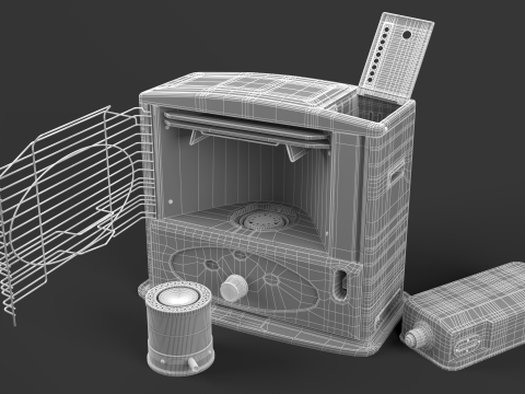 Aquecedor a Querosene WKH110 Branco Modelo 3D