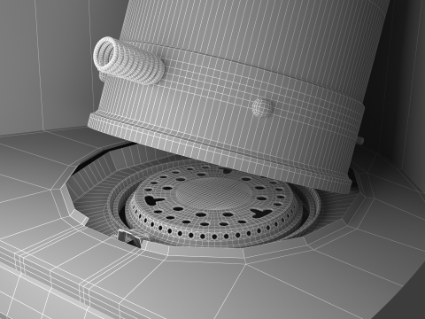 Aquecedor a Querosene WKH110 Branco Modelo 3D