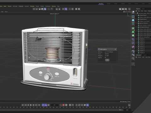 Aquecedor a Querosene WKH110 Branco Modelo 3D