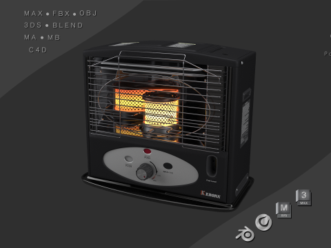 Керосиновий обігрівач WKH110 Black 3D Модель