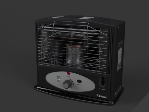 Aquecedor a Querosene WKH110 Preto Modelo 3D