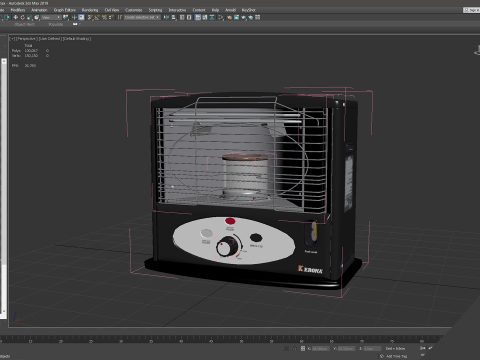 Aquecedor a Querosene WKH110 Preto Modelo 3D