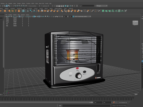 Aquecedor a Querosene WKH110 Preto Modelo 3D
