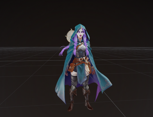 Game Ready Low Poly Stylized Character Elara Modèle 3D .c4d .max .obj .3ds .fbx .stl .blend