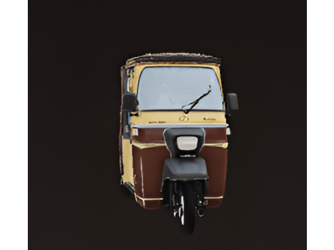 Pakistani Style Auto Rickshaw 3D Model