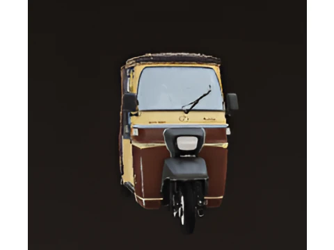 Pakistani Style Auto Rickshaw 3D Model