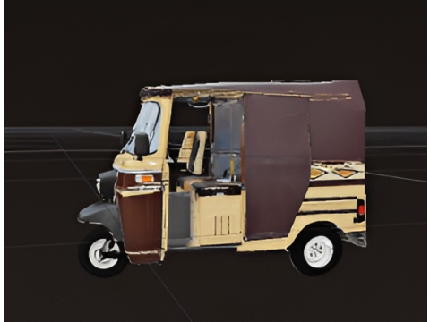 Pakistani Style Auto Rickshaw 3D Model