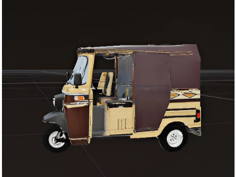 Pakistani Style Auto Rickshaw 3D Model