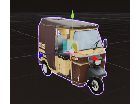 Pakistani Style Auto Rickshaw 3D Model